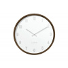 LAVVU LCT4061 - Tmavé drevené biele hodiny Fade