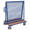 Variofit Vozík so stojanom na zavesenie náradia a materiálu, Variofit, do 500 kg, 137 x 80 x 156 mm, modrá/antracit Farba: modrá RAL5010