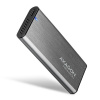 AXAGON EEM2-SG2, USB-C 3.2 Gen 2 - M.2 NVMe & SATA SSD kovový RAW box, bezskrutkový, strieborný (EEM2-SG2)