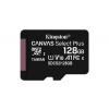 Kingston KINGSTON 128GB microSDXC CANVAS Plus Memory Card 150MB/s Read, UHS-I Speed Class, U1, V10, A1 - bez adaptéru