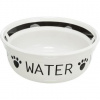 Trixie Keramická miska WATER, biela/čierna 0,6 l/ 15 cm
