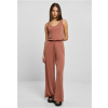 Ladies Long Sleevless Modal Jumpsuit - terracotta 3XL