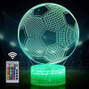 Nočná lampa do detskej izby - 3D futbalová LED nočná lampa RGB so 16 farbami (3D futbalová LED nočná lampa RGB so 16 farbami)