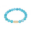 biju biju Náramok prírodný kameň Amazonit s pozlátenou korálkou 14 k zlatom 2002050