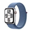 APPLE Watch SE GPS + Cellular 44mm Silver Aluminium Case with Winter Blue Sport Loop mrhm3qc/a