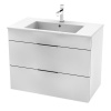 Jika skrinka CUBE s 2 zásuvkami +umývadlo (skrinka CUBE biela 1000x430 cm H453652176300)