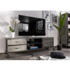 Bighome - STEEL TV stolík mango 190x40x60 sivý lakovaný