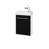 Dreja Skrinka pod umývadlo HOST SZD 40 - N01 Biela lesk / Úchytka T02 / L17 Čierná vysoký lesk / Levé