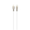 Fixed Kabel datový a nabíjecí s konektory USB-C/Lightning a podporou PD, 1.2 m, MFI, opletený, bílý