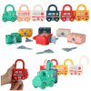 Ikonka Vzdělávací puzzle hra autíčka visací zámky smyslová hračka Montessori