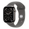 Apple Watch Series 11 GPS + Cellular 46mm Natural Titanium Case with Stone Grey Sport Band - M/L MFCX4WF/A