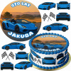 MEGA SADA XXL JEDLÝ OBRÁZOK NA TORTU AUTÁ AUTO LAMBO + DARČEK TEXT