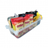 Úložný kôš, box a organizér extra hlboký 50 cm x 20 cm INVA, transparentný