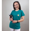 Unidress Zdravotnícke tričko Unidress- náplasť so srdiečkom - Tyrkysová, XL