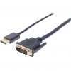 Manhattan 152136 adaptér na video kábel 3 m DisplayPort DVI-D Čierna (152136)