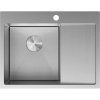 Mexen Exar nerezový drez 1-komorový s odkvapkávačom ľavý 620 x 480 mm, inox HC - 6431621005L-01HC