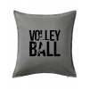 Volleyball nápis - Vankúš 50x50 - 50x50 - Iba poťah ( Tmavosivý melír )