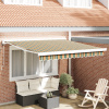 zahrada-XL Automatická vysúvacia markíza zelená a žltá 350x250 cm, vidaXL náhradná tkanina pre rám 3,5x2,5 m zelená a žltá 3330460