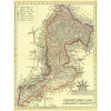 DEMETER GÖRÖG (1760-1833): Mapa Zemplínskej stolice. Kolorovaná medirytina. Budapešť, 1811. Druh potlače: Plagát rozmer 100x136(papier posterový, 200g, satinovaný) - Reprodukcia dekoračnej historickej