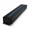 Hub IB-HUB1717 16+1 port USB HUB, 16x USB + 1x,,