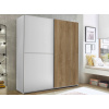 Šatníková skriňa Berno, 170 cm, biela/dub