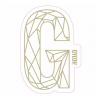Samolepka Gyeon G Sticker Gold (200 mm x 131,3 mm)