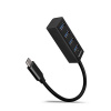 AXAGON HUE-M1C, 4x USB 3.2 Gen 1 MINI hub, kovový, kabel USB-C 20cm Axagon