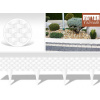 GUTTA Zahradní obrubník Rattan palisade 2,4 m, bílý 4294197 – cena za ks