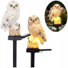 Solárna zapichovacia záhradná lampa - LED záhradná solárna lampa externá sova zatĺkala (LED záhradná solárna lampa externá sova zatĺkala)
