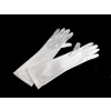 Rukavice - Biele hladké saténové rukavice 45 cm (biele hladké saténové rukavice 45 cm)