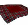Vianočný gobelínový obrus na stôl Tartan bordový 90x90 cm Chenille IT025
