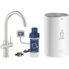 GROHE Red páková drezová batéria Duo s ohrevom vody a filtráciou, bojler veľkosť M, výška výtoku 288 mm, Supersteel, 30083DC1