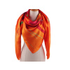 Stoklasa Velký saténový šátek s květy 130x135 cm - 25 oranžová