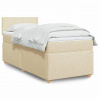 Box spring postel s matrací krémová 90x190 cm textil Krémová 3288833