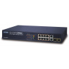 Planet FGSD-1008HPS L2 switch, 8x100Mb, 2x1Gb SFP, 8x PoE 802.3at 125W