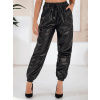 Magir UY1683 kožené joggery čierne 42