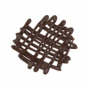 34612 - Čokoládová dekorácia Grille dark chocolate 4cm 100ks