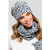Kamea Svetlošedý dámsky set čiapka + nákrčník Kamea Columbia, Veľkosť uni, Farba svetlošedá