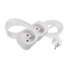 Predlžovací kábel Emos 2 m / 2 zásuvky / biely / PVC / 1 mm2 1902020201