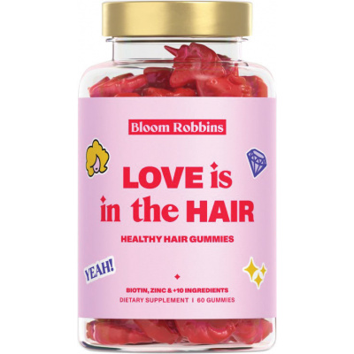 Bloom Robbins LOVE is in the HAIR žuvacie cukríky, jednorožci 60 ks