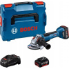 Uhllová brúska 125mm GWS 18V-10 P 2x5,0Ah S PÁČKOVÝM SPÍNAČOM LB BOSCH B06019J