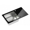 Kuchynská batéria - Kvadronový sklenený umývadlo Hugh 111 Black +Siphon (Kuchynská batéria - Kvadronový sklenený umývadlo Hugh 111 Black +Siphon)