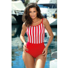 Marko Dámske jednodielne plavky Marko Caroline Venere M-624 (1) červeno-biele, Veľkosť 38/M, Farba červená-biela