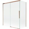 Mexen Rox paraván, 2-krídlový posuvný 140 + 70 x 150 cm, transparentný, ružové zlato - 8C9-140-070-60-00