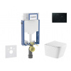 Geberit Kombifix Set predstenovej inštalácie, klozetu Arkas I a dosky softclose, tlačidlo Sigma01, čierna SANI15CA5165