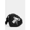 Kožená kabelka Strapped Heart Shoulder Bag 12115063 čierna ONE SIZE