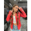 Max Original Leather Dámske kožené sako 8070 (XL 50-52) - Red - XL