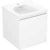 Mexen Orio, kúpeľňová skrinka 45 cm s umývadlom Vela, 1 zásuvka, biela matná, 91A10-04547-1-BF01-W23M01