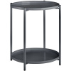tectake 404196 odkladací stolík oxford 45,5x45,5x53cm - tmavě šedá