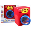 LEAN TOYS Práčka na batérie červená